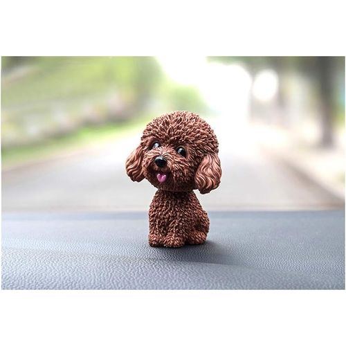 (Teddy Brown) Figurine de chien adorable pour voiture qui bouge la t¿¿te, jouet qui hoche la t¿¿te, d¿¿coration de tableau de bord, d¿¿coration d'int¿¿rieur de voiture pour chien qui hoche la t¿¿te