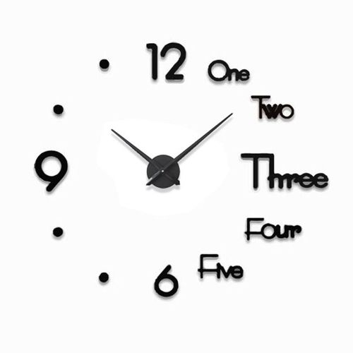 Horloge murale autocollante sans cadre, miroir 3D moderne, amovible, silencieuse, grande d¿¿coration pour salon, chambre ¿¿ coucher, d¿¿coration d'int¿¿rieur (M) (pile non incluse)