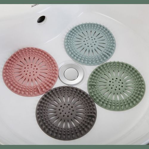 Rose, bleu, vert, gris - Lot de 4 filtres ¿¿ cheveux pour douche, pi¿¿ges ¿¿ cheveux pour salle de bain, baignoire, cuisine