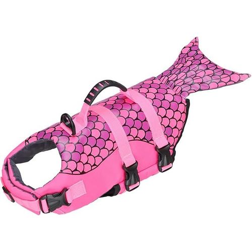Gilet De Sauvetage Pour Chien (Queue De Poisson Rose), Maillot De Bain De Protection, Ceinture R¿¿Fl¿¿Chissante, Piscine, Plage, Gilet De Sauvetage R¿¿Glable Haute Visibilit¿¿ Pour Bateau