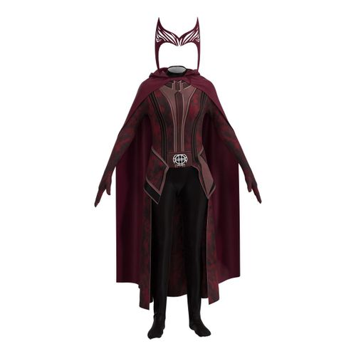 1 Ensemble De Robe ¿¿Carlate Wanda Costume De Performance De Dame ¿¿Carlate, V¿¿Tements Imprim¿¿S Rouges + Cape + Coiffe, V¿¿Tements Pour Enfants (130)