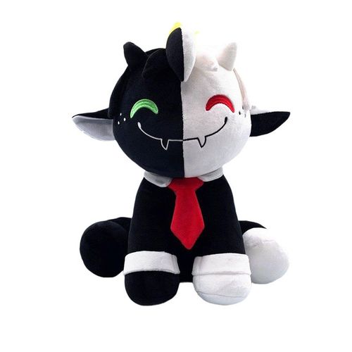 Poup¿¿e BanRoo de 30 cm en peluche mouton noir et blanc assis