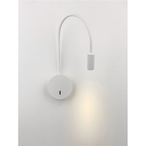 Applique Murale Blanche 3 W, Lampe De Bureau Flexible Et R¿¿Glable En Aluminium, Lampe De Chevet Avec Interrupteur Led, Protection Des Yeux