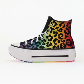 Chaussures Baskets Converse Chuck Taylor All Star Lift Double Stack Chaos Fuchsia/ Orange Rind Eur