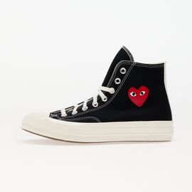 Chaussures Baskets Converse X Comme Des Garçons Play Chuck 70 Hi Black/ Red/ Egret Eur