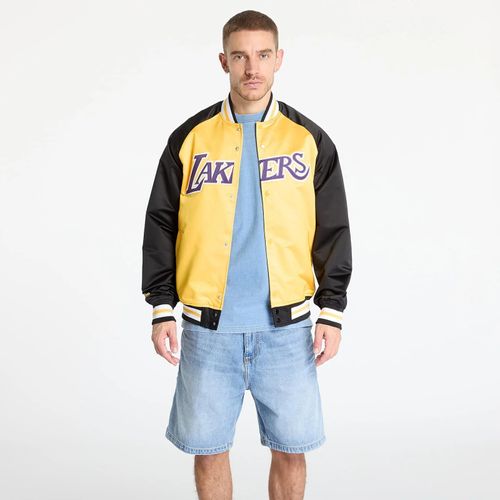 Veste Mitchell & Ness Nba Double Clutch Lw Satin Jacket Vintage Logo Lakers Black/ Gold M