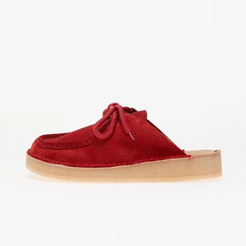 Chaussures Baskets Clarks Originals Dsrtnomad Mule Red Suede Eur