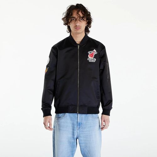 Veste Mitchell & Ness Nba Lightweight Satin Bomber Vintage Logo Heat Black L