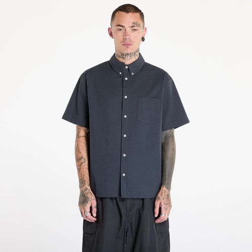 Chemise Nike Life Men's Short-Sleeve Seersucker Button-Down Shirt Anthracite/ Anthracite S