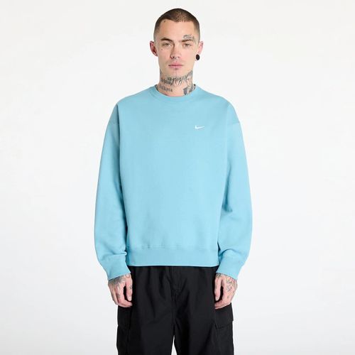 Sweatshirt Nike Solo Swoosh Men's Fleece Crew Denim Turquoise/ White S