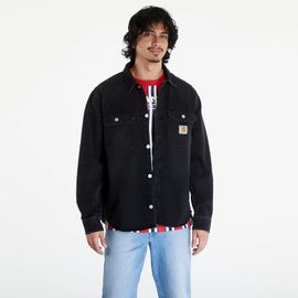 Veste Carhartt Wip Harvey Shirt Jac Unisex Black Dark Used Wash Xl