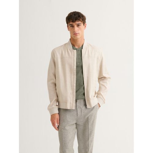 Blouson En Coton Lin Col Teddy