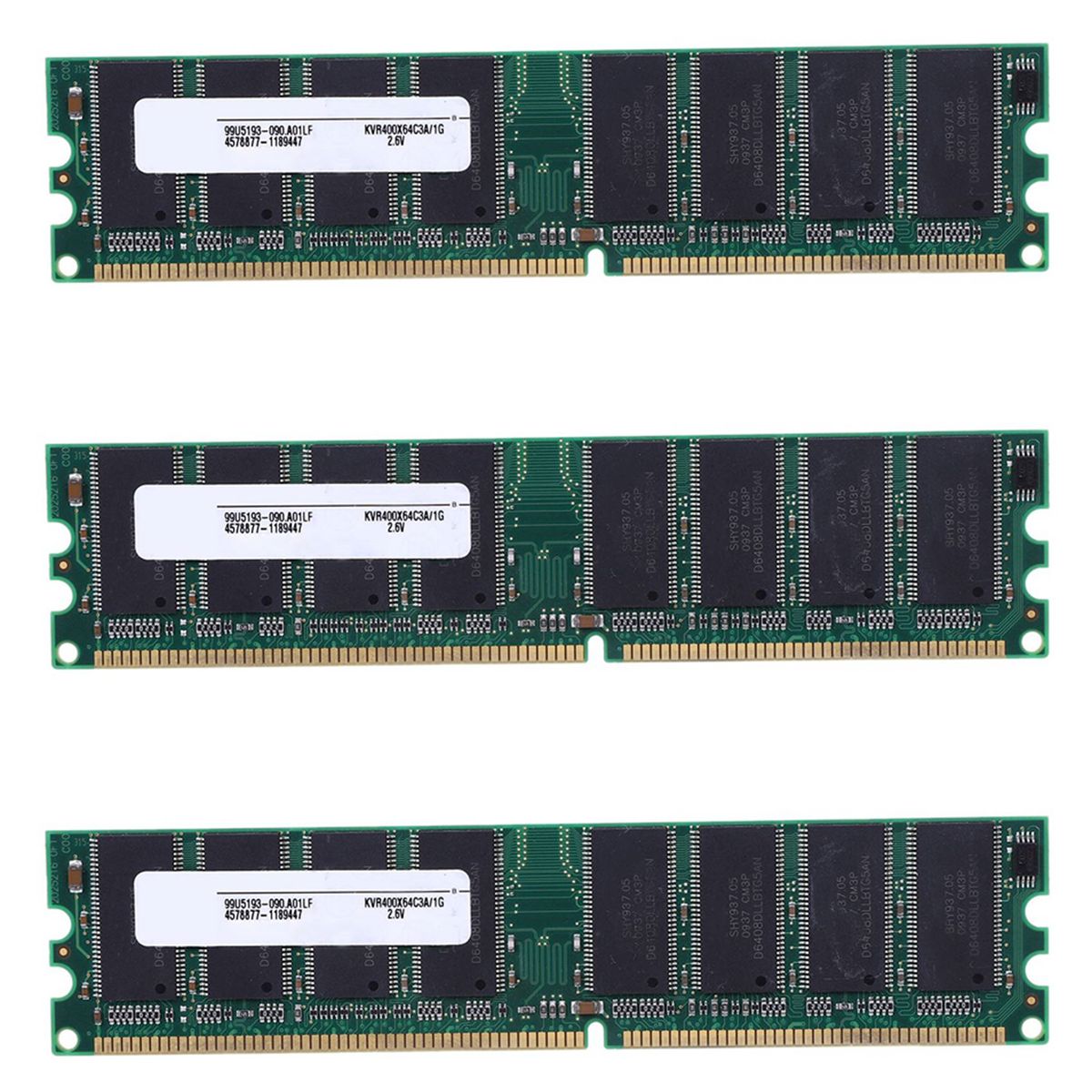 3X 2.6V DDR 400 MHz 1 GB de Mmoire 184 pingles PC3200 Desk...