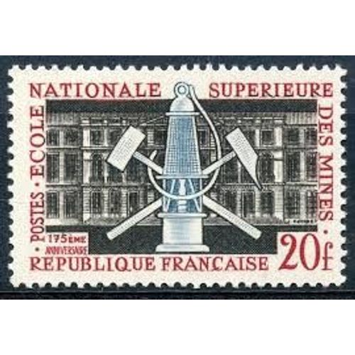 175ème Anniversaire De L'École Des Mines À Paris Année 1958 N° 1197 Yvert Et Tellier Luxe