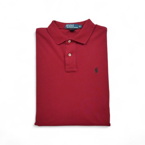 Reconditionné - Polo Manches Longues Homme Rouge - Taille M - Homme - Rouge