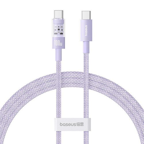 Câble USB-C vers Type-C, Charge Super Rapide 100W, 1m - Baseus Gem (P103737300051111-00) - Nebula Purple