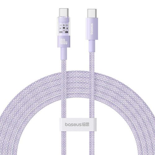 Câble USB-C vers Type-C, Charge Super Rapide 100W, 2m - Baseus Gem (P1037373000511-01) - Nebula Purple