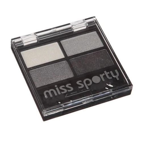 Palette D'ombre À Paupières Miss Sporty - Shadow - Blanc, Gris, Gris Foncé Et Argent Quattro 404 - 3,2 G Multicolore