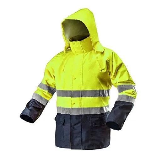 Neo Tools Hi-Vision Werk Jas Met Microfleece Geel L/52 Poliester Oxford Binnenkant Bewerkt Met Fleece Water En Wind Bestendig Iso 20