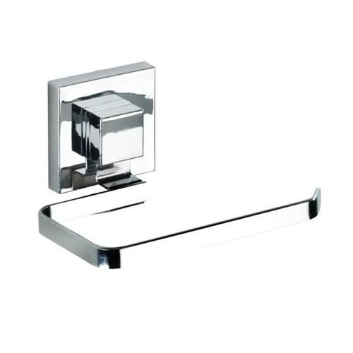 WENKO Porte papier toilette mural Quadro, Support Papier Toilette Vacuum-Loc® fixation sans perçage, Acier Inox, 14x6x11cm, Brillant
