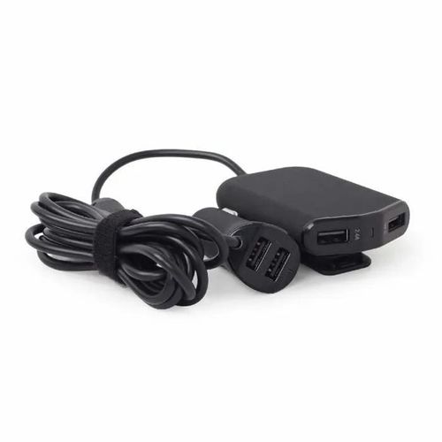 Chargeur Auto - Gembird - Eg-4u-Car-01 - 4 Ports Usb - Longueur 1,8 M - Couleur Noir