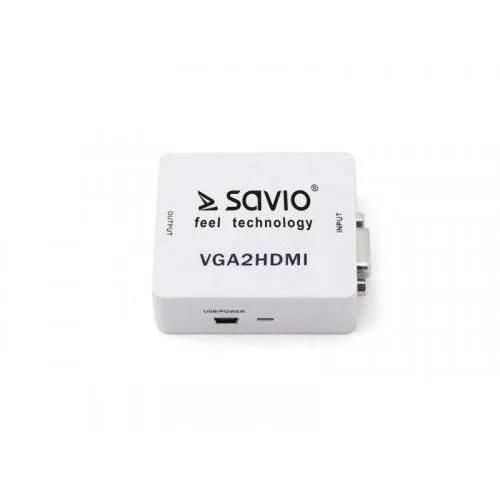 Savio Adapter CL110 VGA-HDMI - 5901986043836