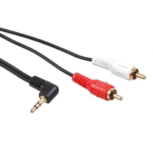 Câble mini jack Maclean MCTV-824 3.5mm angulaire 2RCA