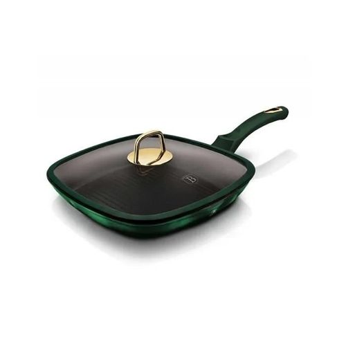 Poêle À Gril - Berlinger Haus - Bh-6051 - 28 Cm - Titane - Anti-Adhésif - Vert