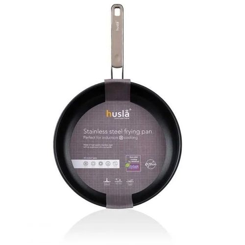 Poêle - Husla - 73962 - Acier Inoxydable - 28 Cm - Anti-Adhésif