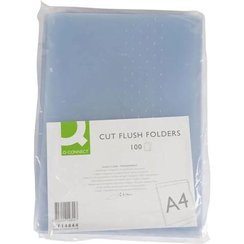 Q-Connect - Kf14844 - Lot De 100 Pochettes De Presentation Transparent Format A4