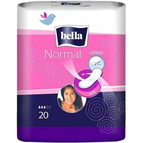Serviettes Hygiéniques, Courtes, Sans Ailes, 20pcs Bella Normal 