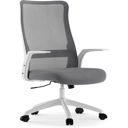 Sense7 Chaise De Bureau Ergonomique Juno ¿ Fauteuil Avec Dossier Respirant, Fonction Bascule, Accoudoirs Fixes, Support 130kg, Gris