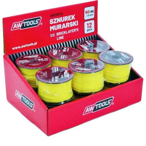Corde - sangle - sandow - chaine Awtools - AW26512 - LIGNE DE MAÃONNERIE 50m / 1,5mm 12pcs.