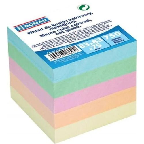 Bloc Note - Bloc De Feuilles Donau - 8309000-99 - Bloc-Notes Pour Boîte À Notes, 83 X 83 X 75 Mm