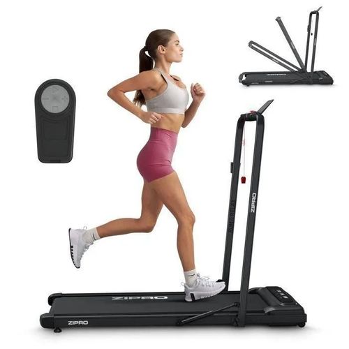 Zipro Newlite Tapis De Course / Marche 2en1 Max 10 Km/H Pliable 2 Écrans Led + Télécommande + Bluetooth Idéal Sous Un Bureau 1.35cv