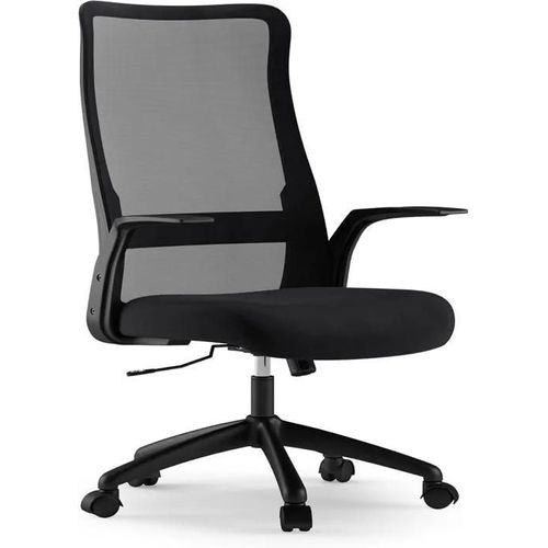 Sense7 Chaise De Bureau Ergonomique Juno ¿ Fauteuil Avec Dossier Respirant, Fonction Bascule, Accoudoirs Fixes, Support 130kg, Noir