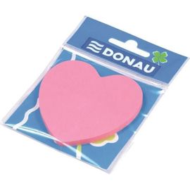 Note Adhesive Donau Bloczek Samoprzylepny 1x50 Kart, Serduszko, Jasnoróowy ()