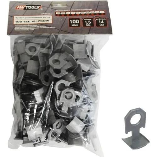 Awtools - AW30364 - Système pour niveler les carreaux 7-14 mm, clips 100 pcs. ()