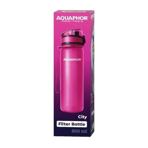 Aquaphor City Rose Bouteille À Filtre, 500 Ml - 4744131015736