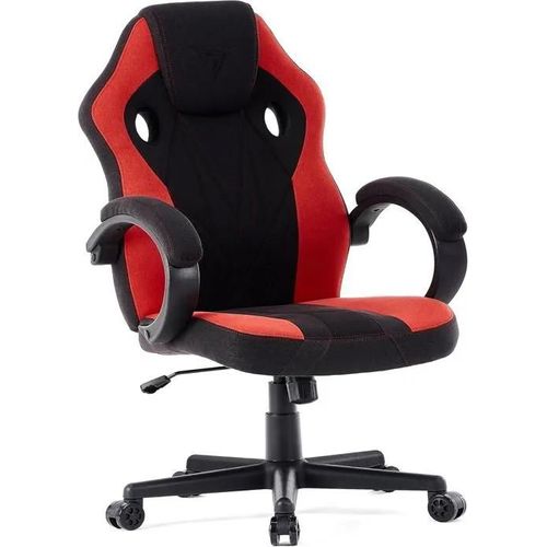 Sense7 Chaise De Jeu Prism, Fauteuil De Jeu Ergonomique Avec Fonction De Bascule, Chaise De Bureau En Tissu - Noir-Rouge