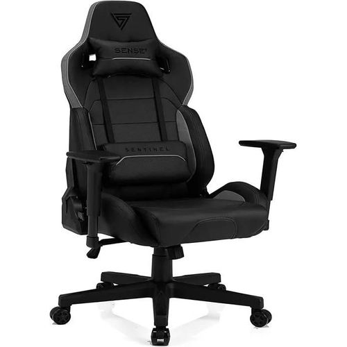 Fauteuil Gaming - Sense7 - Sentinel - Ergonomique - Simili Noir - Gris