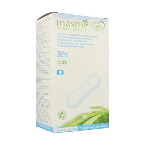 Masmi Serviettes Hygiéniques Coton Bio 16 Unités 