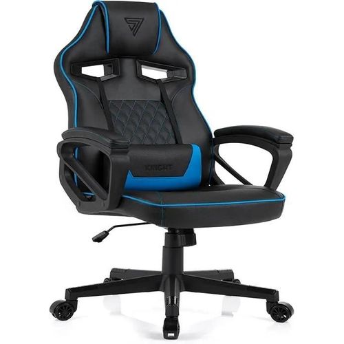 Sense7 Knight Ffauteuil Gaming - Fauteuil D'ordinateur Fauteuil De Bureau Hde Similicuir Noir-Bleu