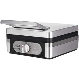 Appareil à gaufres professionnel MPM pour deux gaufres, revêtement anti-adhésif en téflon, 1400 Watts + pinceau à patisserie