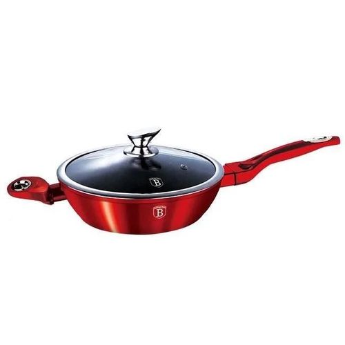 Poêle À Frire En Granite - 32cm - Berlinger Haus Line Bh-1261 Rouge Metallic