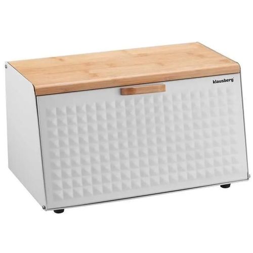 Boîte À Pain - Klausberg - Kb-7468 - Acier Inoxydable - Bois Clair - Design Contemporain