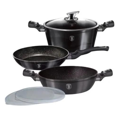 Berlinger Haus Batterie De Cuisine Carbon Pro Aluminium Noir 6-Piece