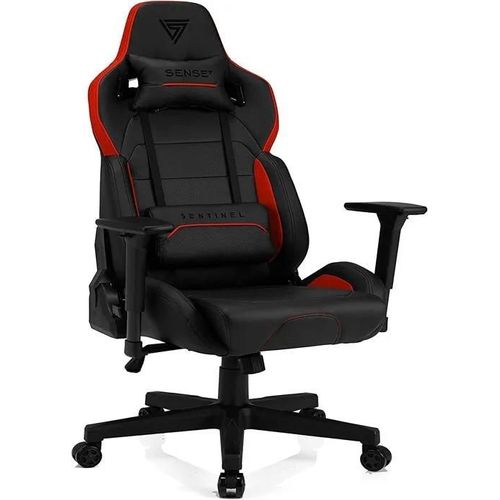 Fauteuil Gaming - Sense7 - Sentinel - Ergonomique - Accoudoirs - Noir-Rouge