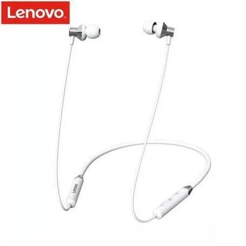 Lenovo HE05 BT Écouteurs BT5.0 Sport Casque Anti-Transpiration Sans Fil Running Casque Antibruit Magnétique Écouteurs-Blanc