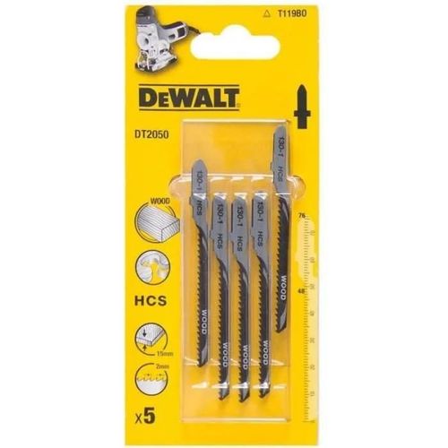 Lame de scie sauteuse bois HCS - DEWALT - DT2050-QZ - Profondeur de coupe 15mm - Coupe fine, courbes